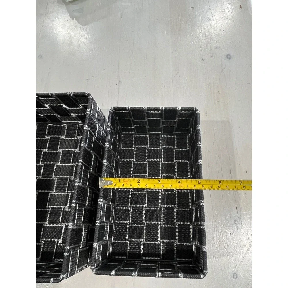 Woven Storage Baskets Set of 3 Black & White - Home college‎ dorm Organization